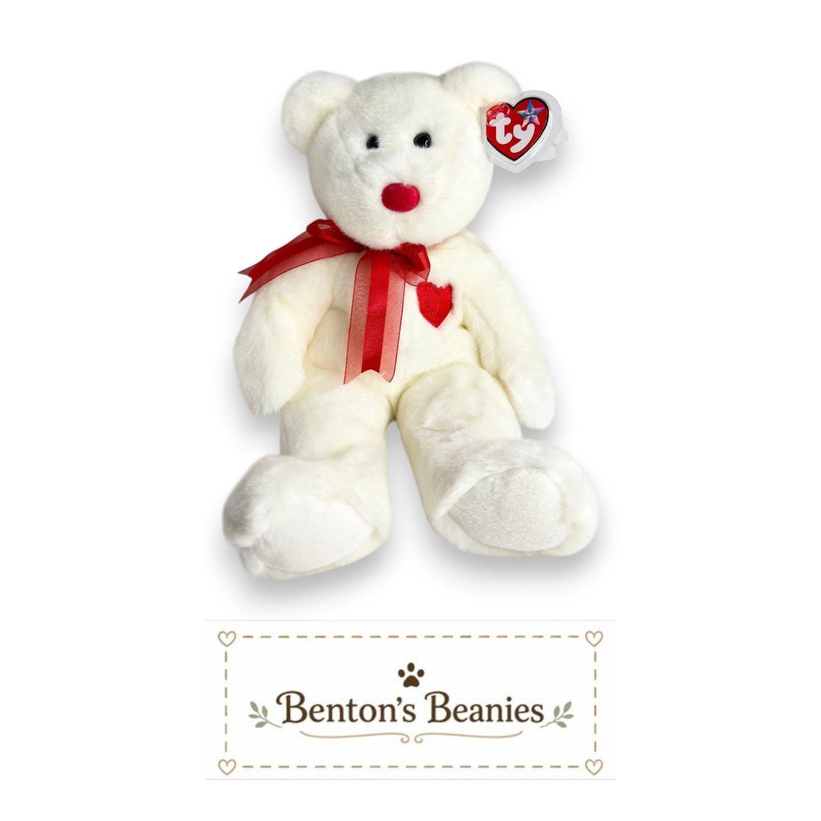 Valentino the Bear Ty Beanie Buddy | Heartfelt Friend | Mint Heart Tag