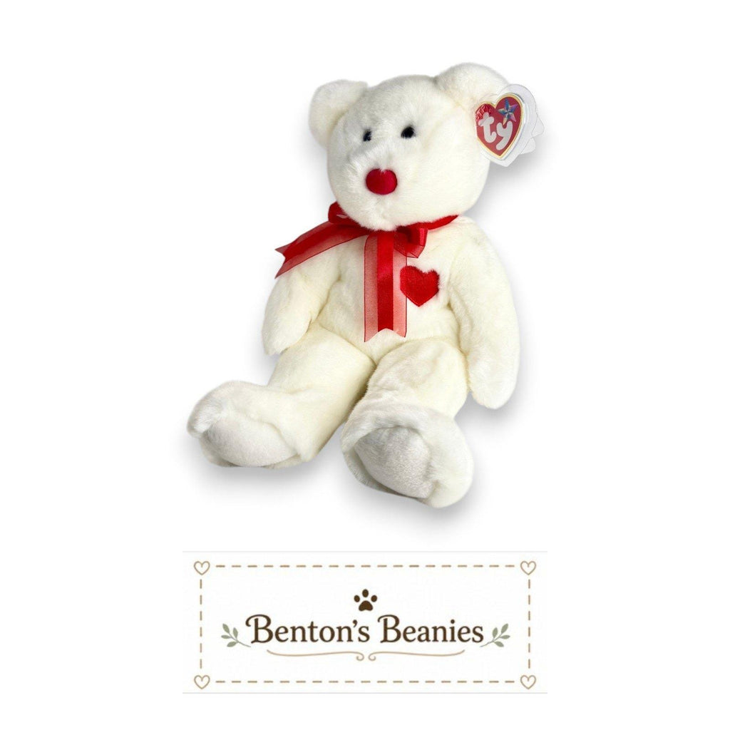 Valentino the Bear Ty Beanie Buddy | Heartfelt Friend | Mint Heart Tag