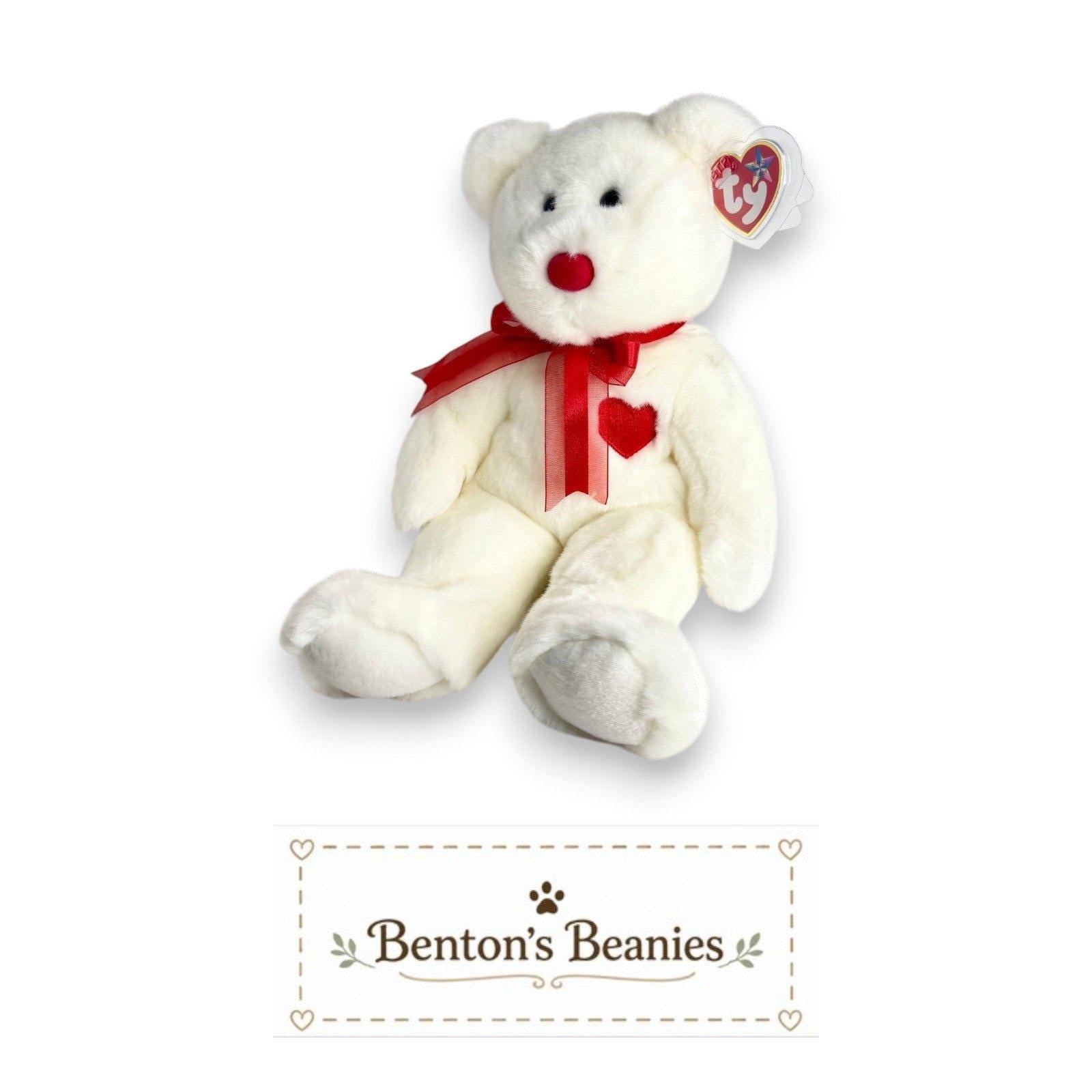 Valentino the Bear Ty Beanie Buddy | Heartfelt Friend | Mint Heart Tag