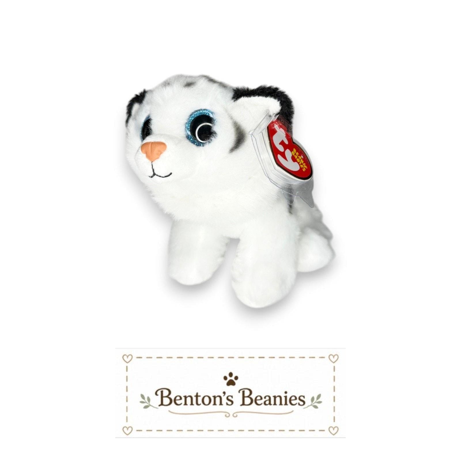 Tundra the White Tiger TY Beanie Baby | Mint Heart Tush Tag