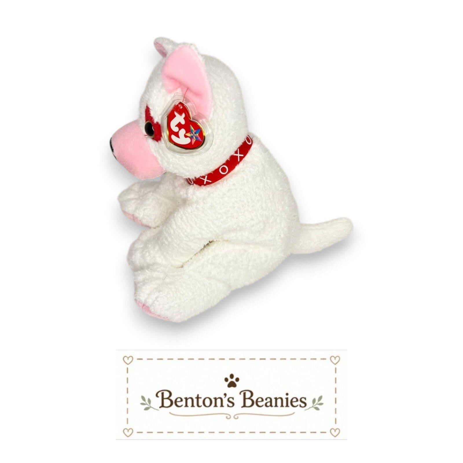 Cupid the Dog Ty Beanie Buddy | Loyal Little Heart | Mint Heart Tag