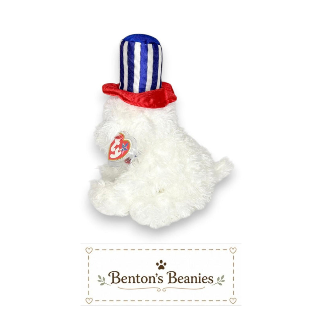 First Dog Ty Beanie Buddy | Presidential Patriotic Pup | Mint Heart Tag