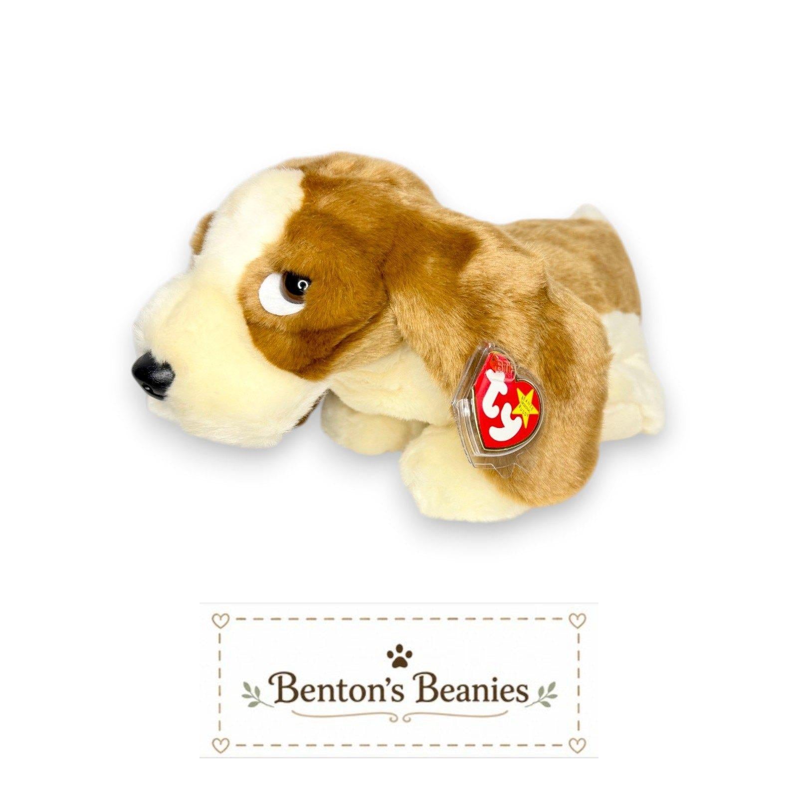 Tracker the Dog Ty Beanie Buddy | Long-Eared Loyalist | Mint Heart Tag