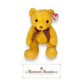 Woody the Bear Ty Beanie Buddy | Golden Teddy Treasure | Mint Heart Tag