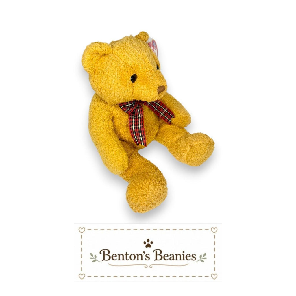 Woody the Bear Ty Beanie Buddy | Golden Teddy Treasure | Mint Heart Tag