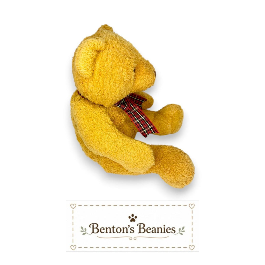 Woody the Bear Ty Beanie Buddy | Golden Teddy Treasure | Mint Heart Tag