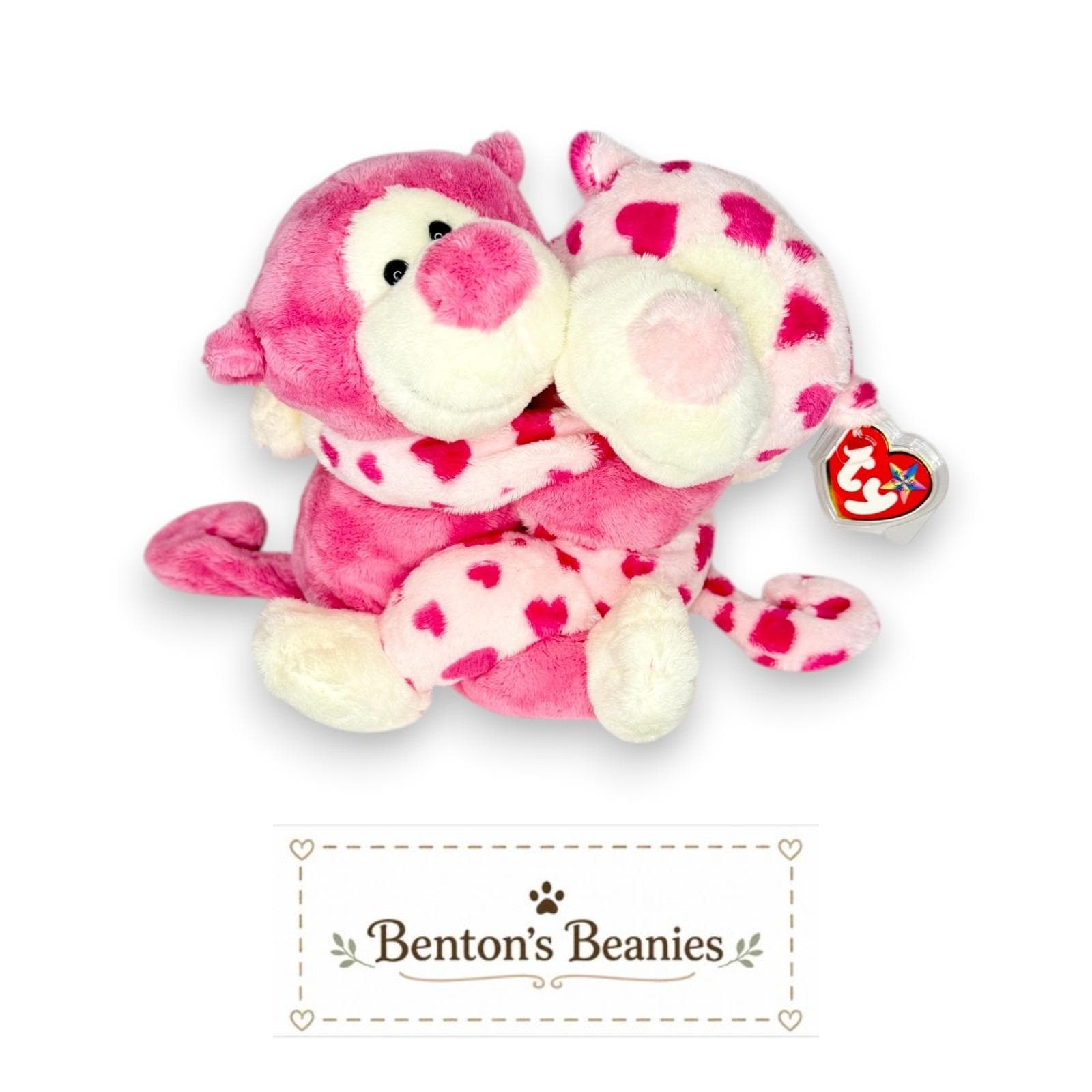 Romeo & Juliet Ty Beanie Buddies | Sweetheart Pair | Mint Heart Tags