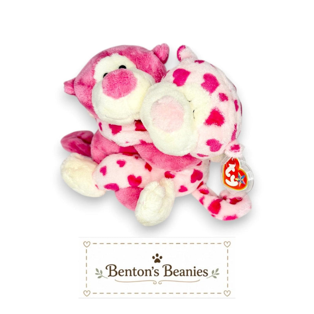 Romeo & Juliet Ty Beanie Buddies | Sweetheart Pair | Mint Heart Tags