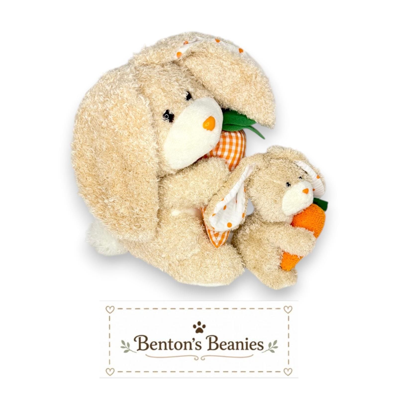 Veggies Ty Beanie Baby & Buddy | Garden Snack Bunny | Mint Heart Tags