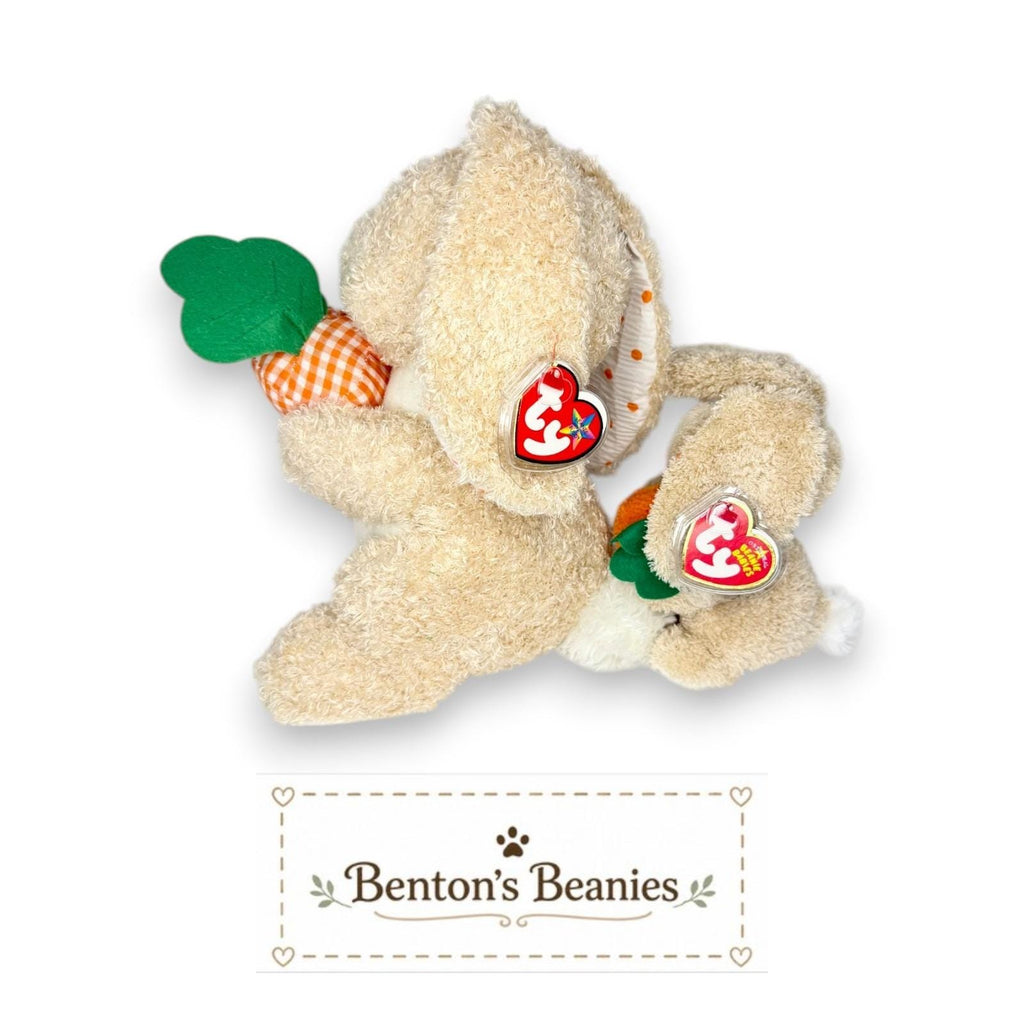 Veggies Ty Beanie Baby & Buddy | Garden Snack Bunny | Mint Heart Tags