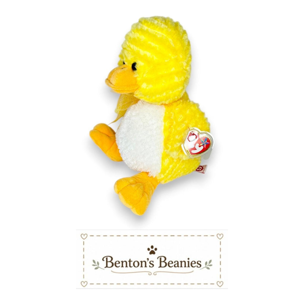Coop the Chick Ty Beanie Buddy | Sunshine Hatchling | Mint Heart Tag