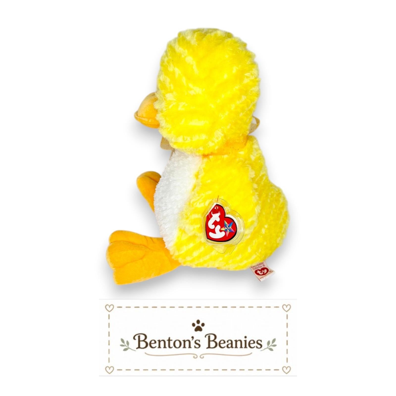 Coop the Chick Ty Beanie Buddy | Sunshine Hatchling | Mint Heart Tag