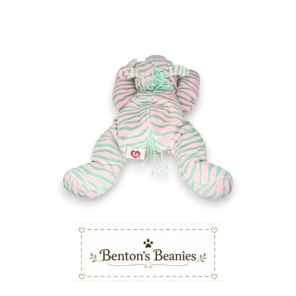 Zulu the Zebra Ty Pillow Pal | Safari Dreamer | Mint Heart Tag