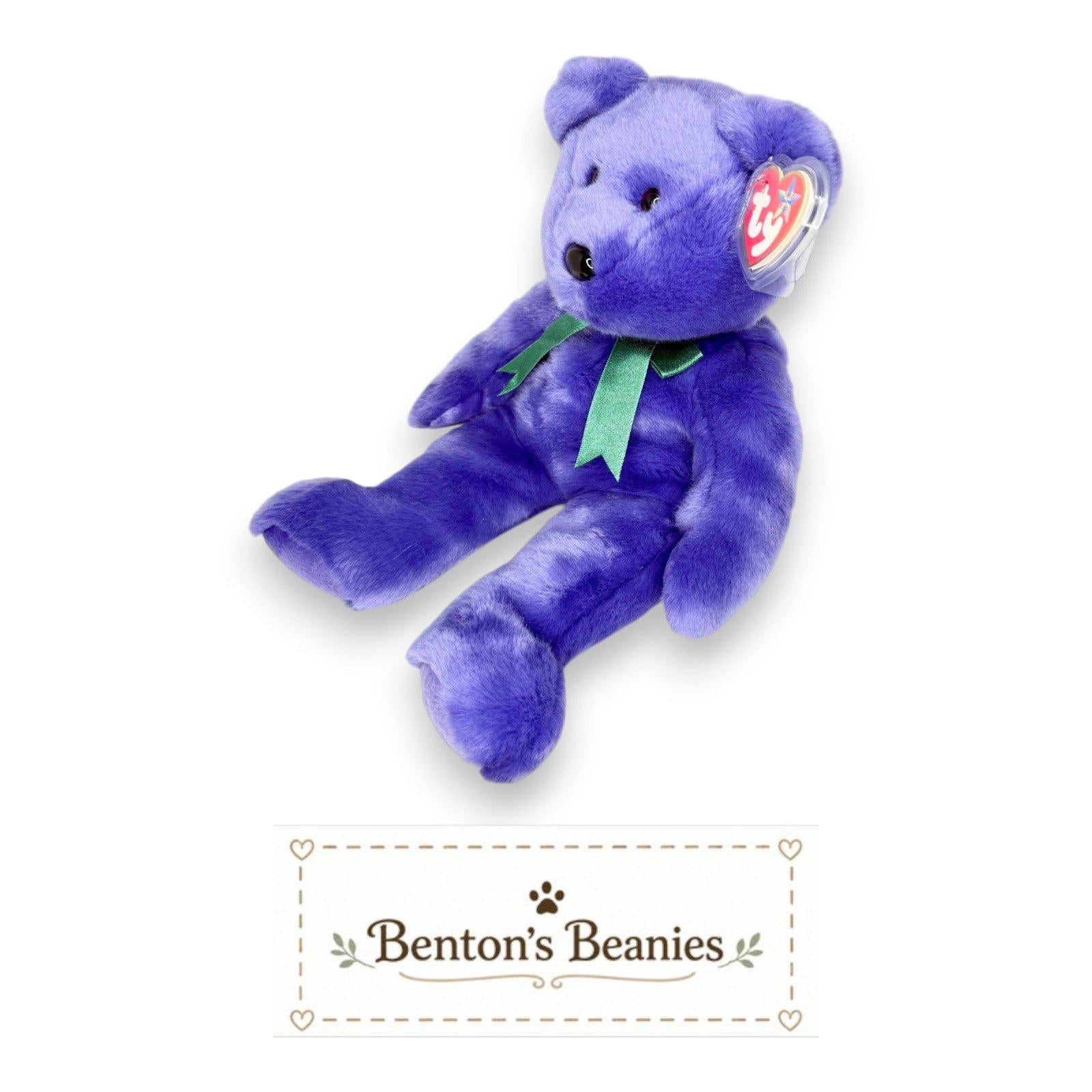 Employee Bear Ty Beanie Buddy | Professional Office Pal | Mint Heart Tag