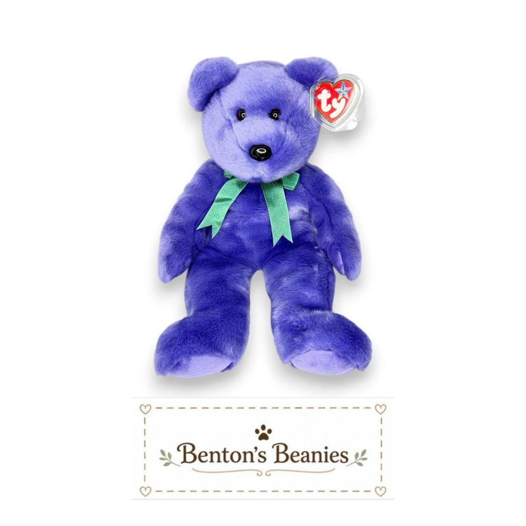 Employee Bear Ty Beanie Buddy | Professional Office Pal | Mint Heart Tag