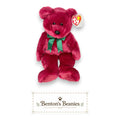 Teddy Cranberry Bear Ty Beanie Buddy | Holiday Classic | Mint Heart Tag