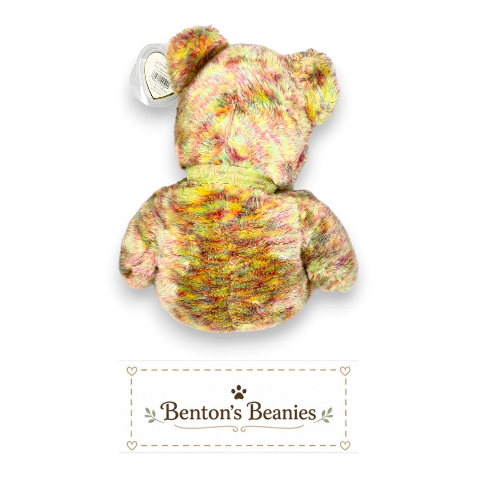 Speckles Bear Ty Beanie Buddy | Rainbow Swirl Sweetheart | Mint Heart Tag