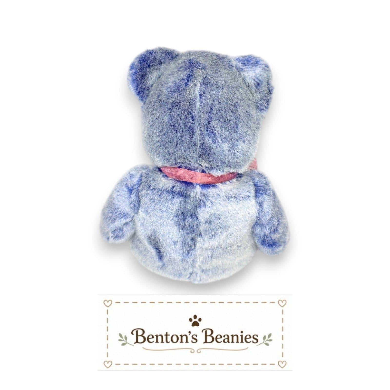 Periwinkle Bear TY Beanie Buddies | Mint Heart & Tush Tags