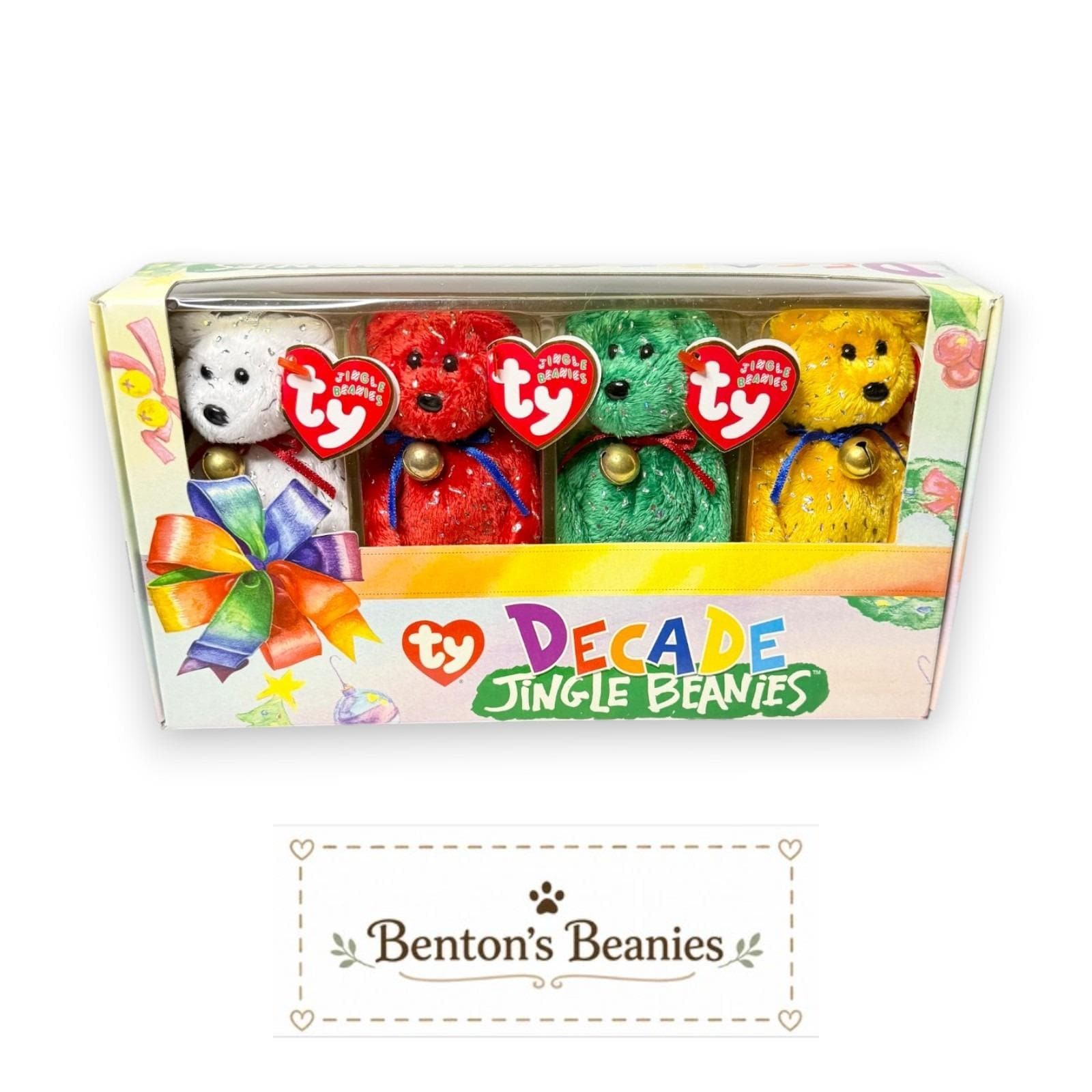 TY Decade Jingle Beanies Gift Box | TY Through the Years | Mint Heart Tags