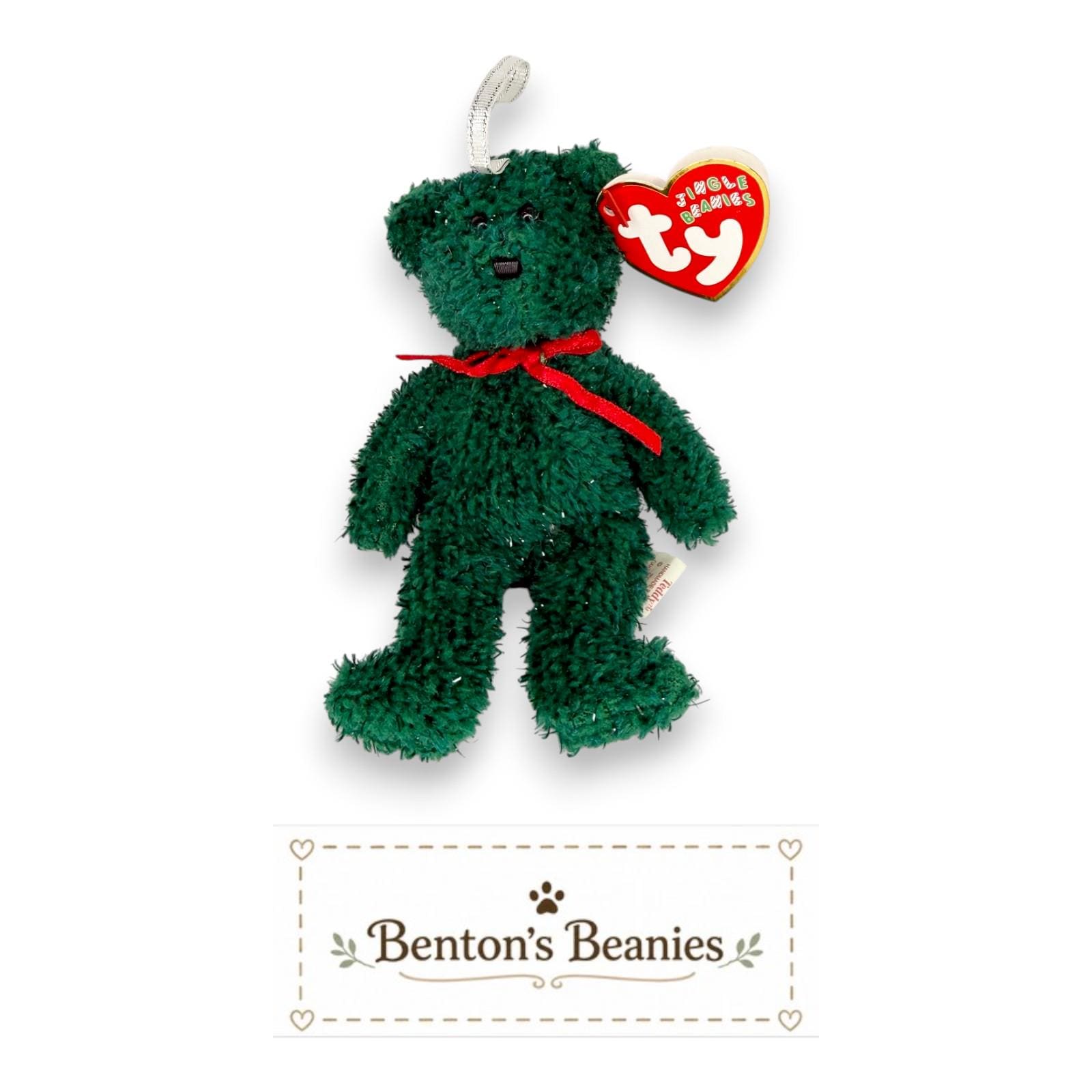 TY Holiday Teddy Jingle Beanies Collection | Christmas Ornament Bears | Mint Heart Tags