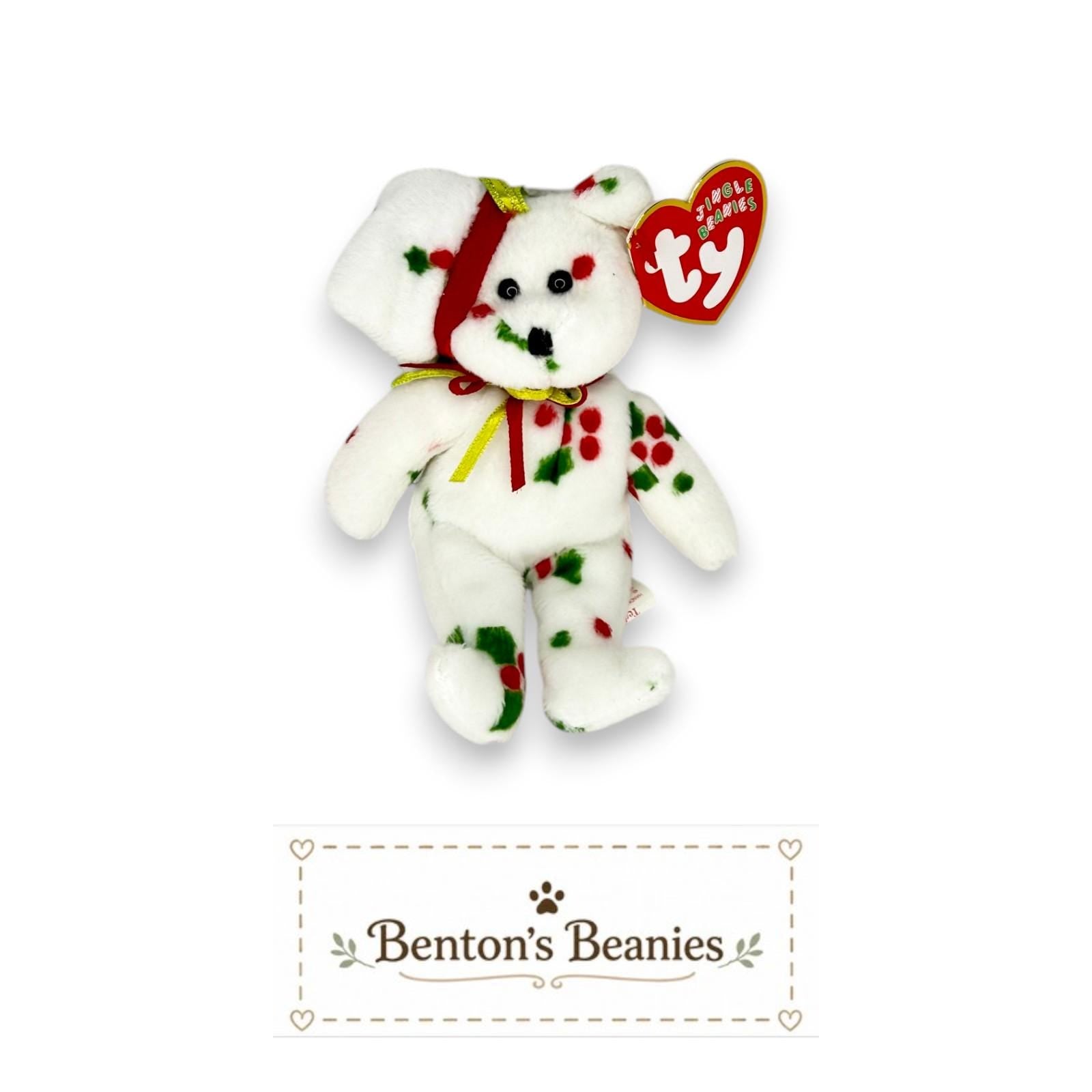TY Holiday Teddy Jingle Beanies Collection | Christmas Ornament Bears | Mint Heart Tags