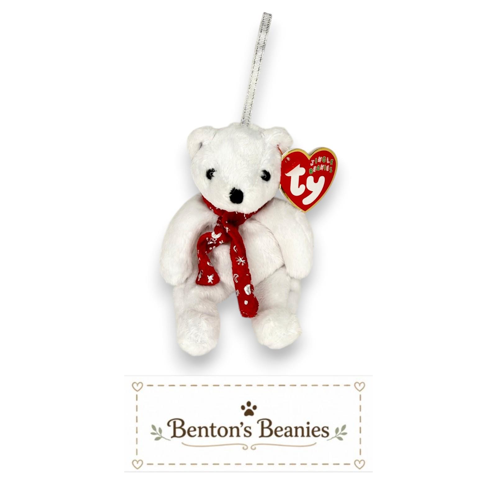 TY Holiday Teddy Jingle Beanies Collection | Christmas Ornament Bears | Mint Heart Tags