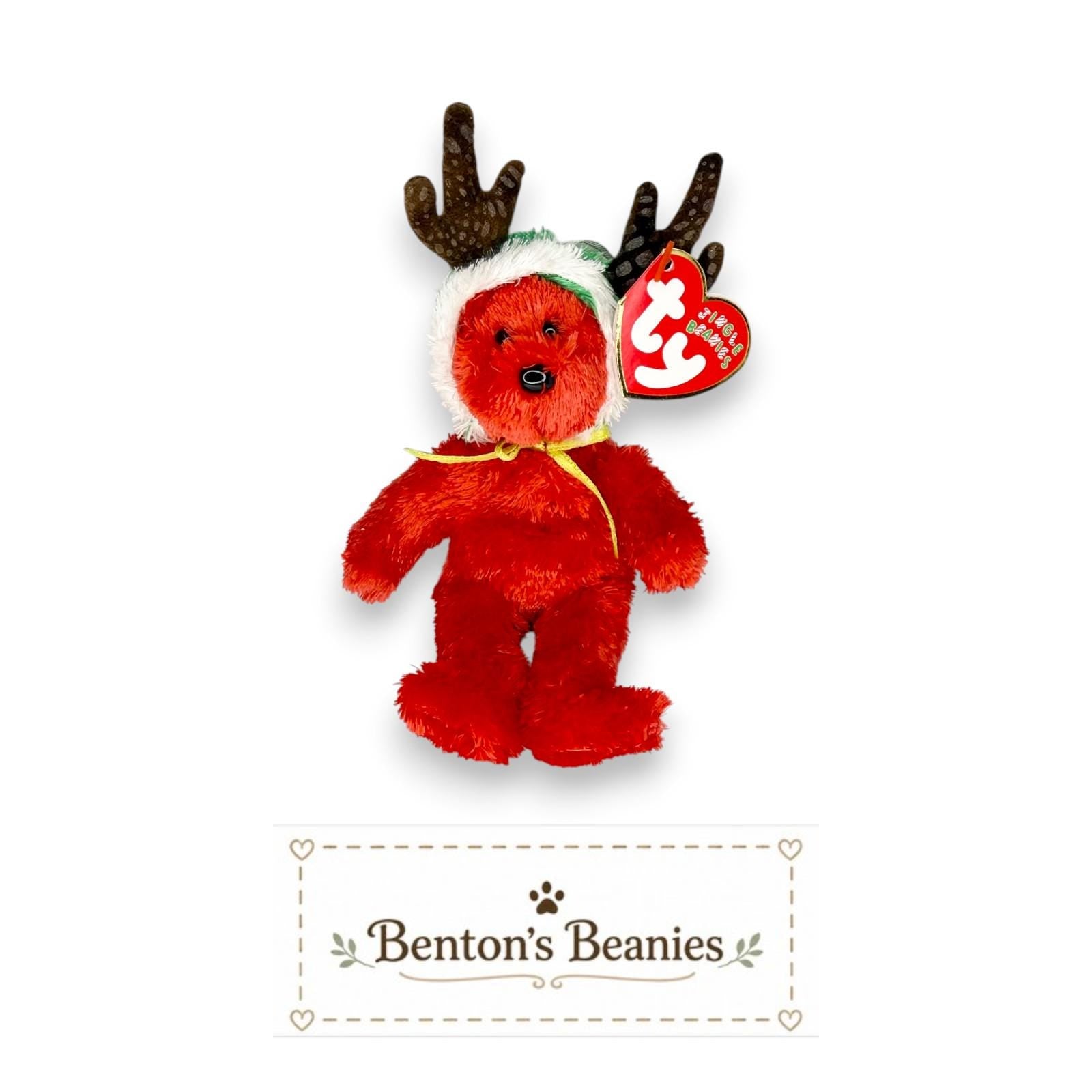 TY Holiday Teddy Jingle Beanies Collection | Christmas Ornament Bears | Mint Heart Tags