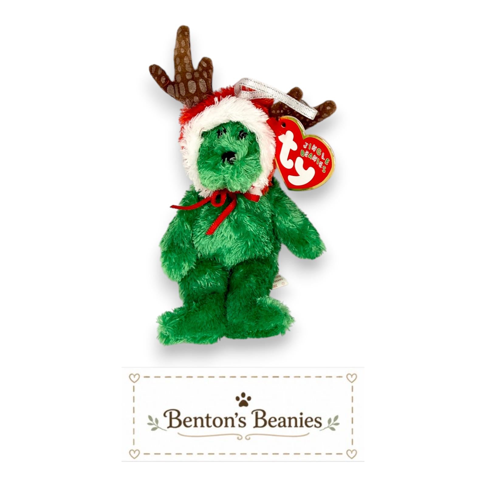 TY Holiday Teddy Jingle Beanies Collection | Christmas Ornament Bears | Mint Heart Tags