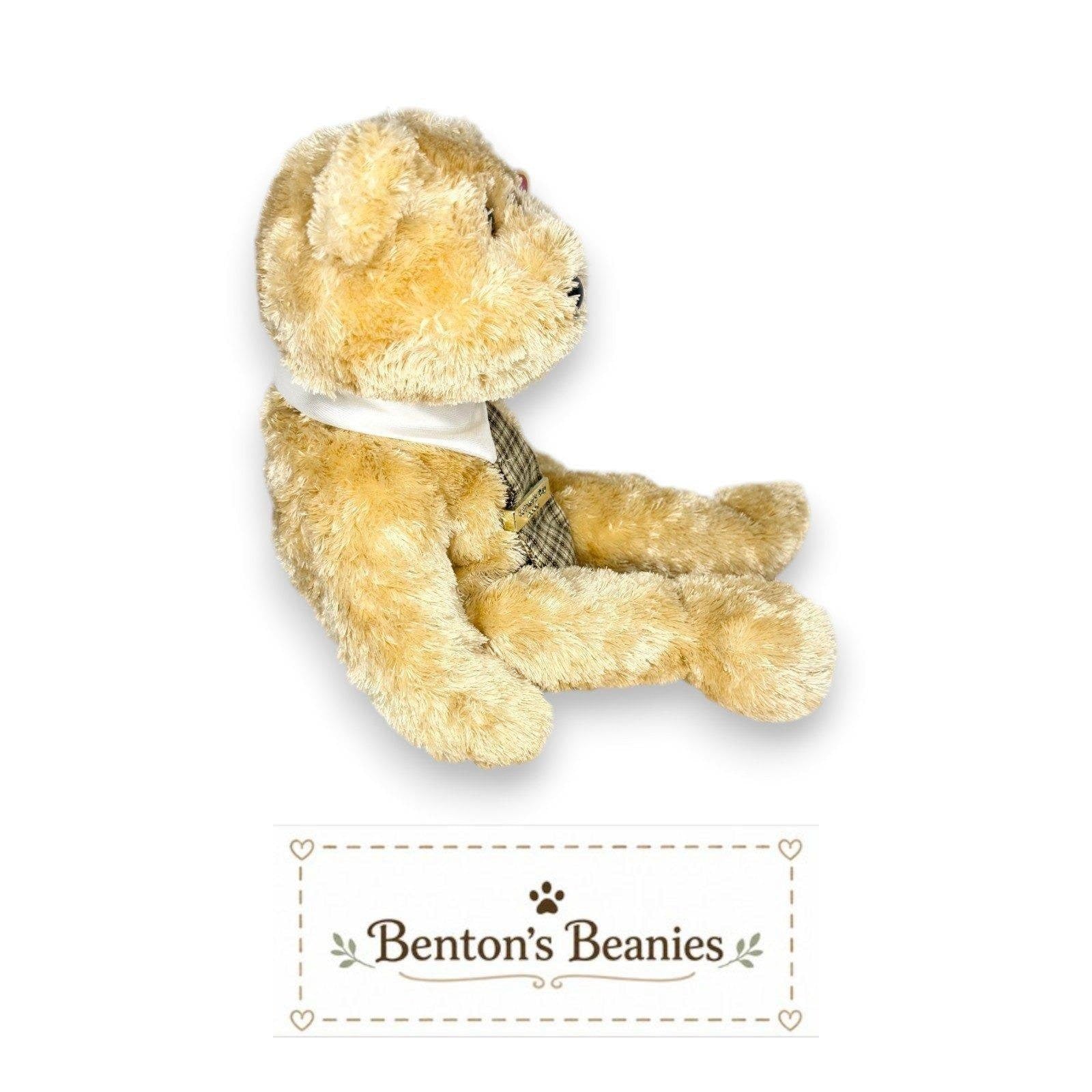 Periwinkle Bear Ty Beanie Buddy | Soft Sky Blue Sweetheart | Mint Heart Tag