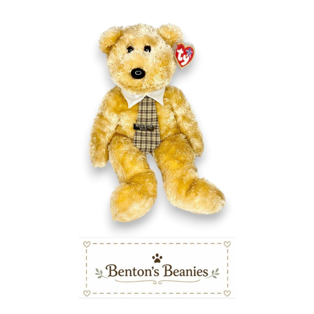 Periwinkle Bear Ty Beanie Buddy | Soft Sky Blue Sweetheart | Mint Heart Tag