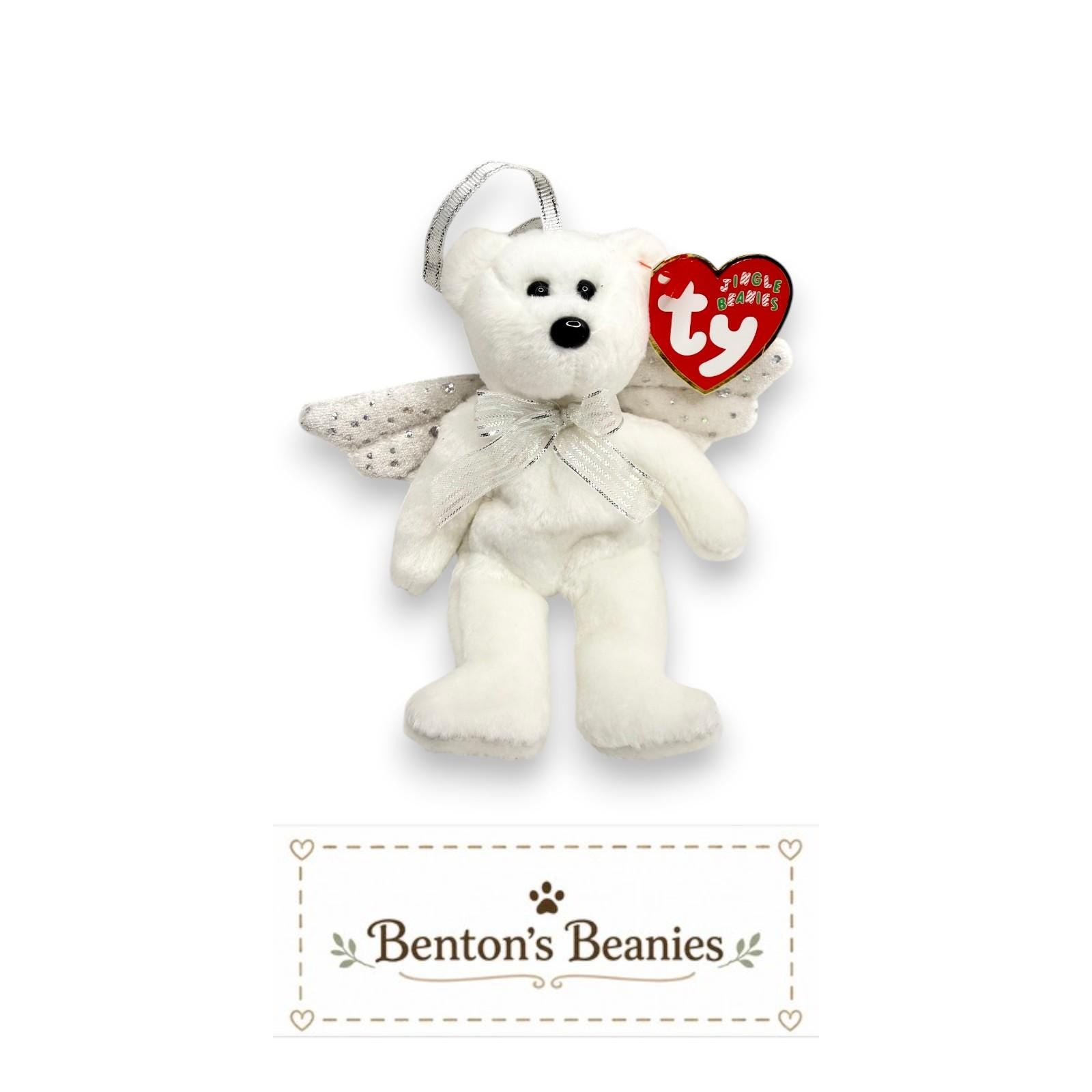TY Jingle Beanies Collection | Heavenly Holiday Bears | Mint Heart Tags