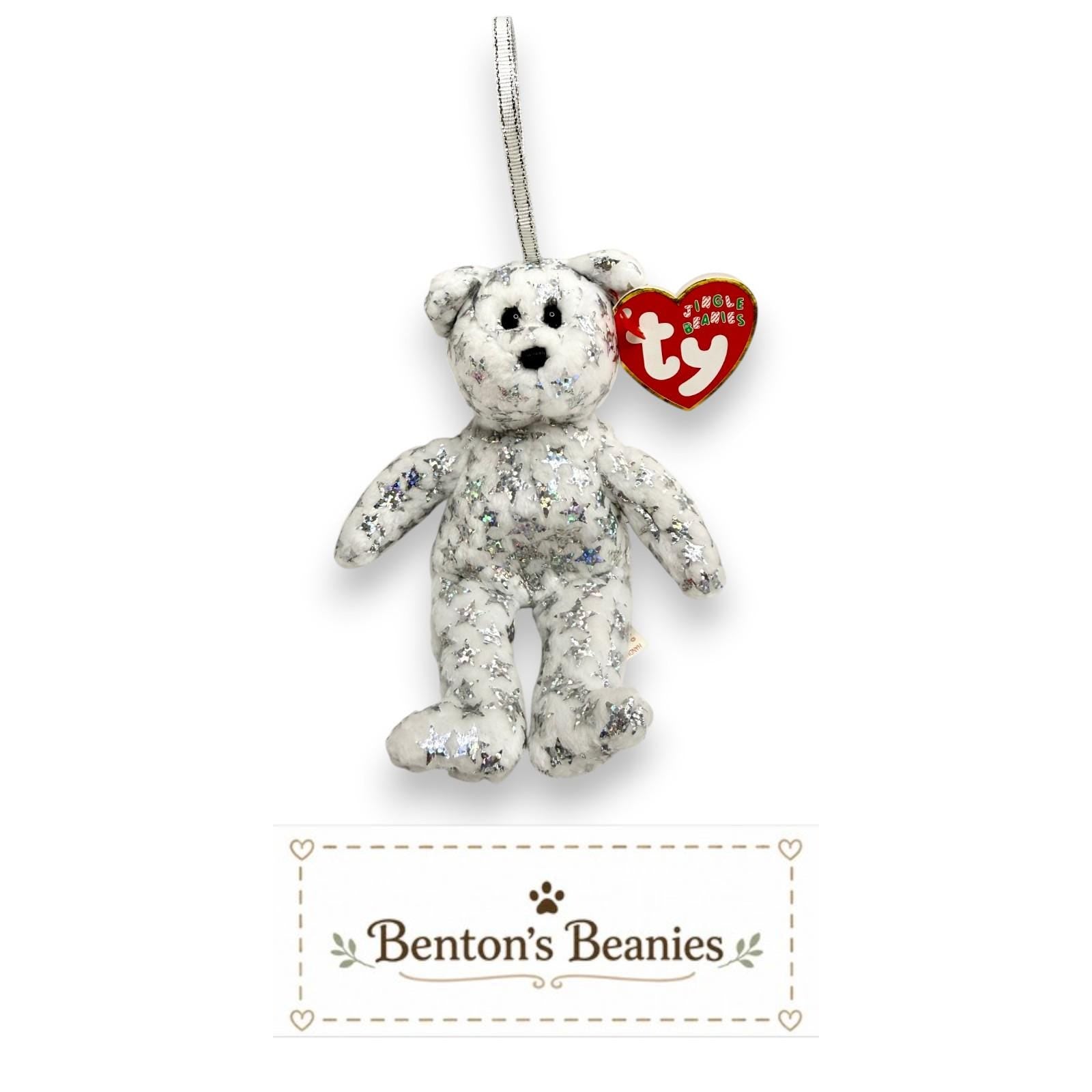 TY Jingle Beanies Collection | Heavenly Holiday Bears | Mint Heart Tags