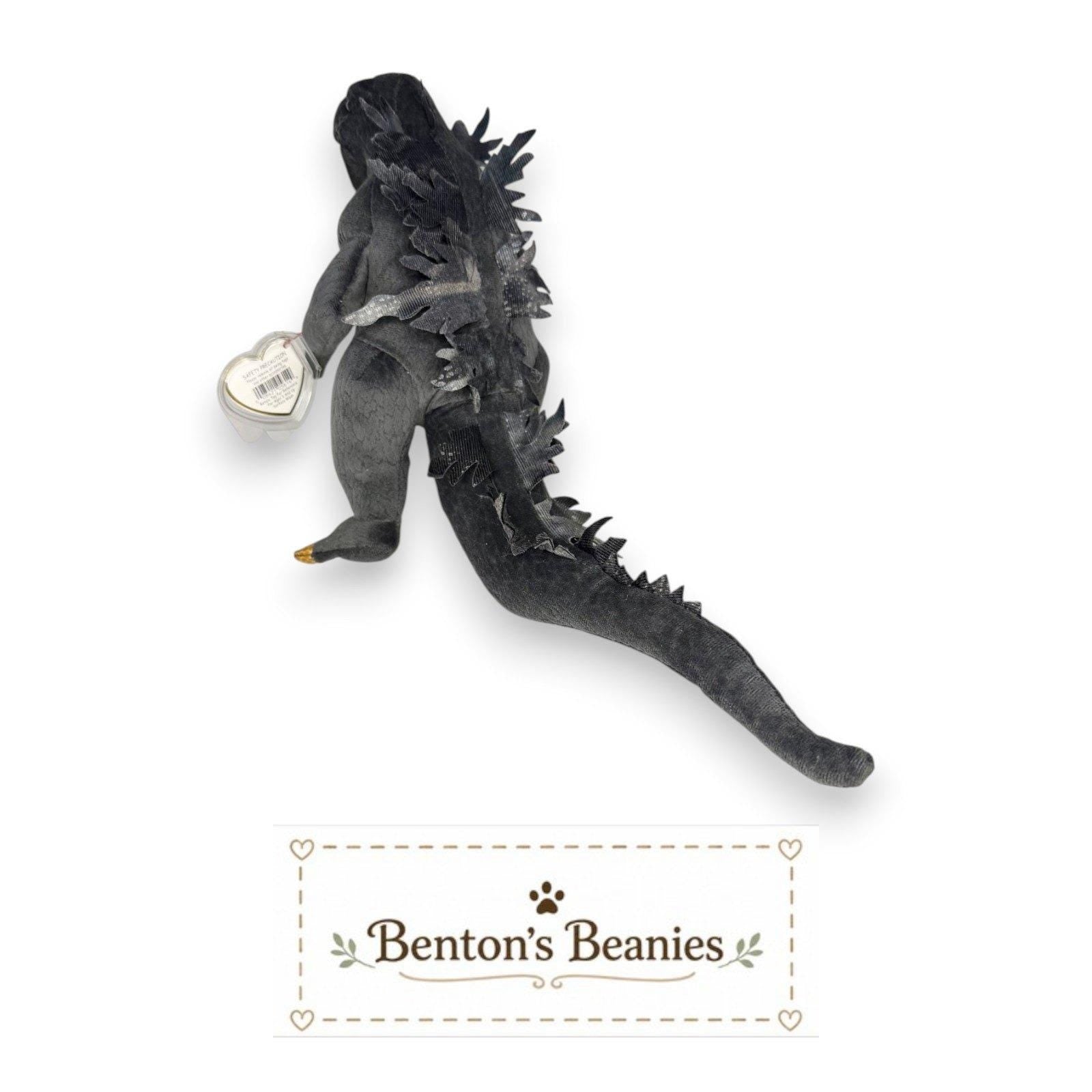Godzilla Rare Black Eyes Ty Classic | Legendary Kaiju King | Mint Heart Tag