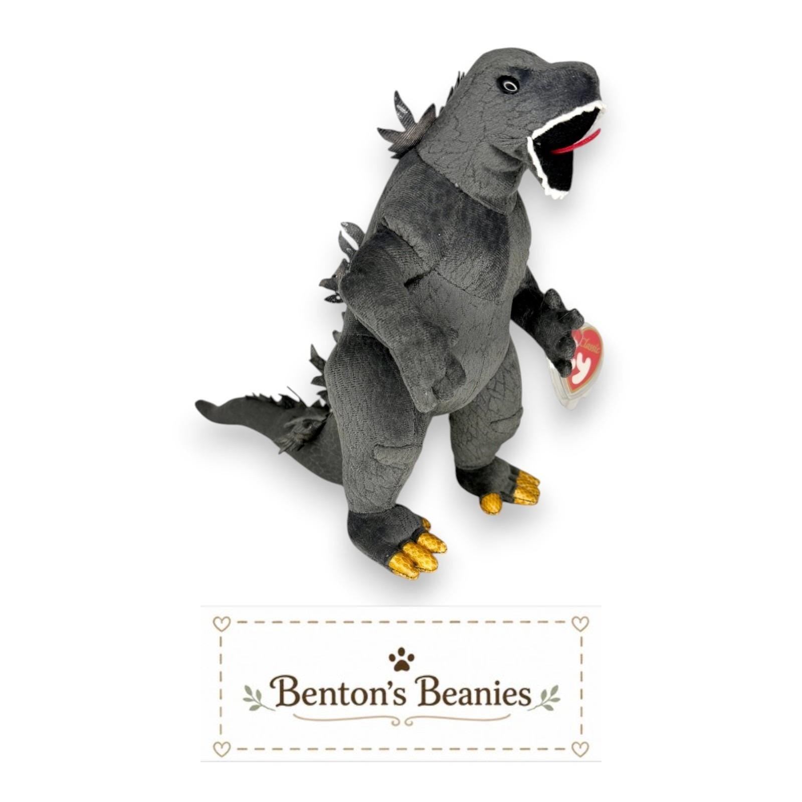 Godzilla Rare Black Eyes Ty Classic | Legendary Kaiju King | Mint Heart Tag