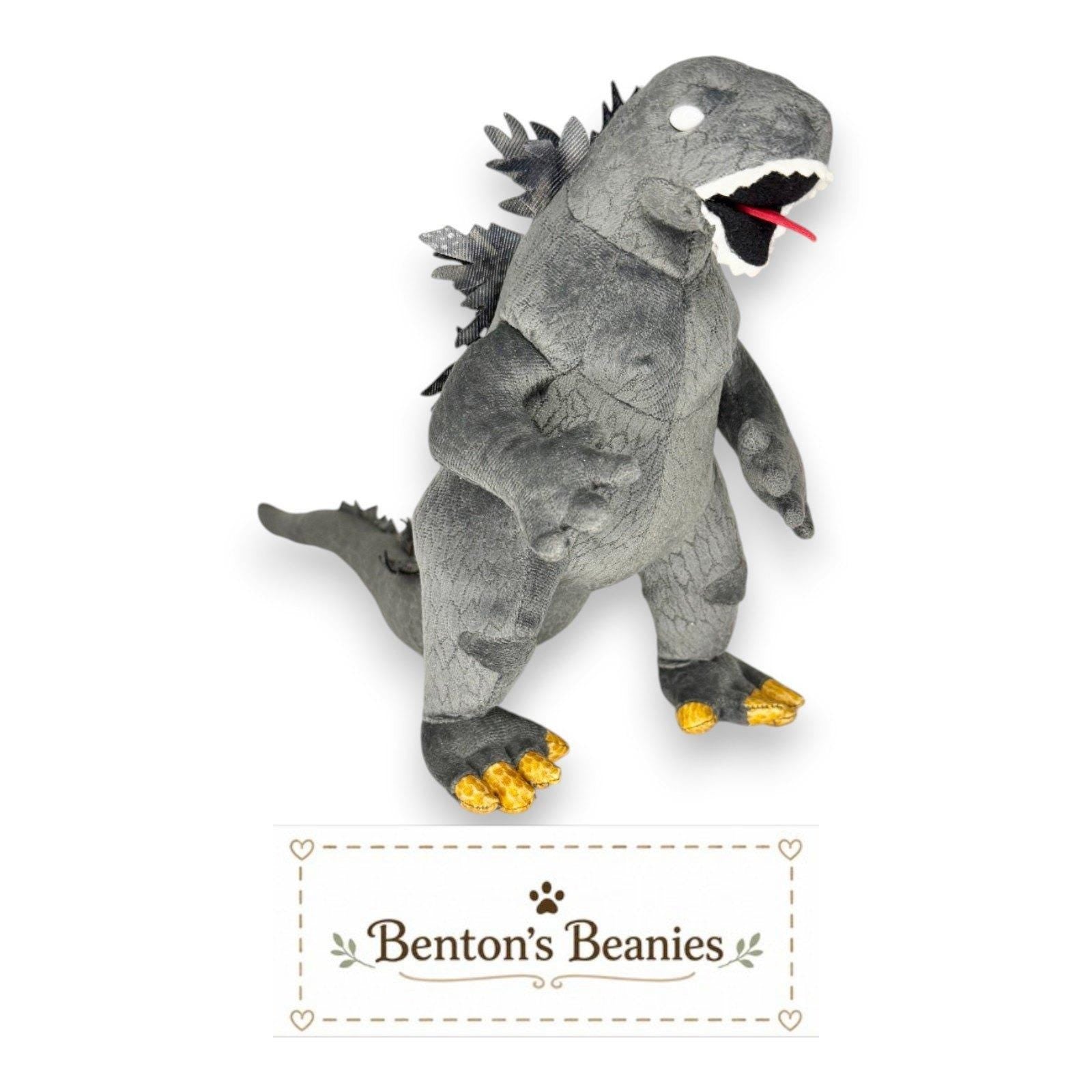 Godzilla Rare White Eyes Ty Classic | Fearsome Kaiju Legend | Mint Heart Tag