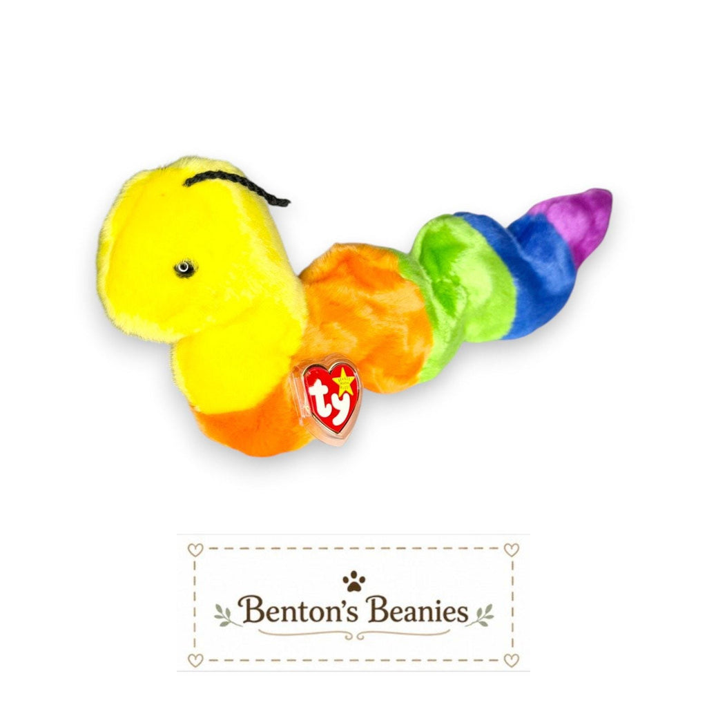 Inch the Worm TY Beanie Buddies | Mint Heart & Tush Tags