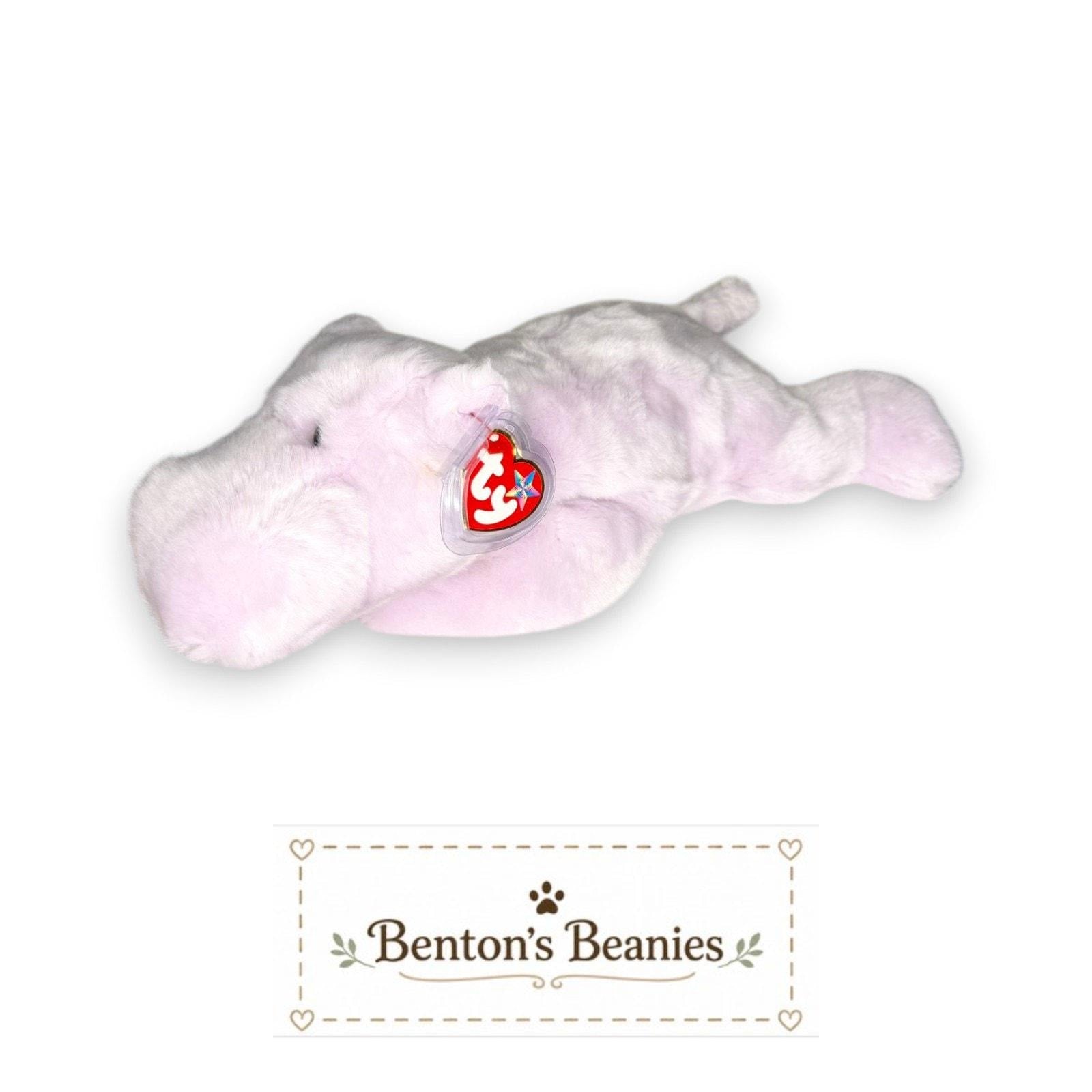 Happy the Hippo TY Beanie Buddies | Mint Heart & Tush Tags