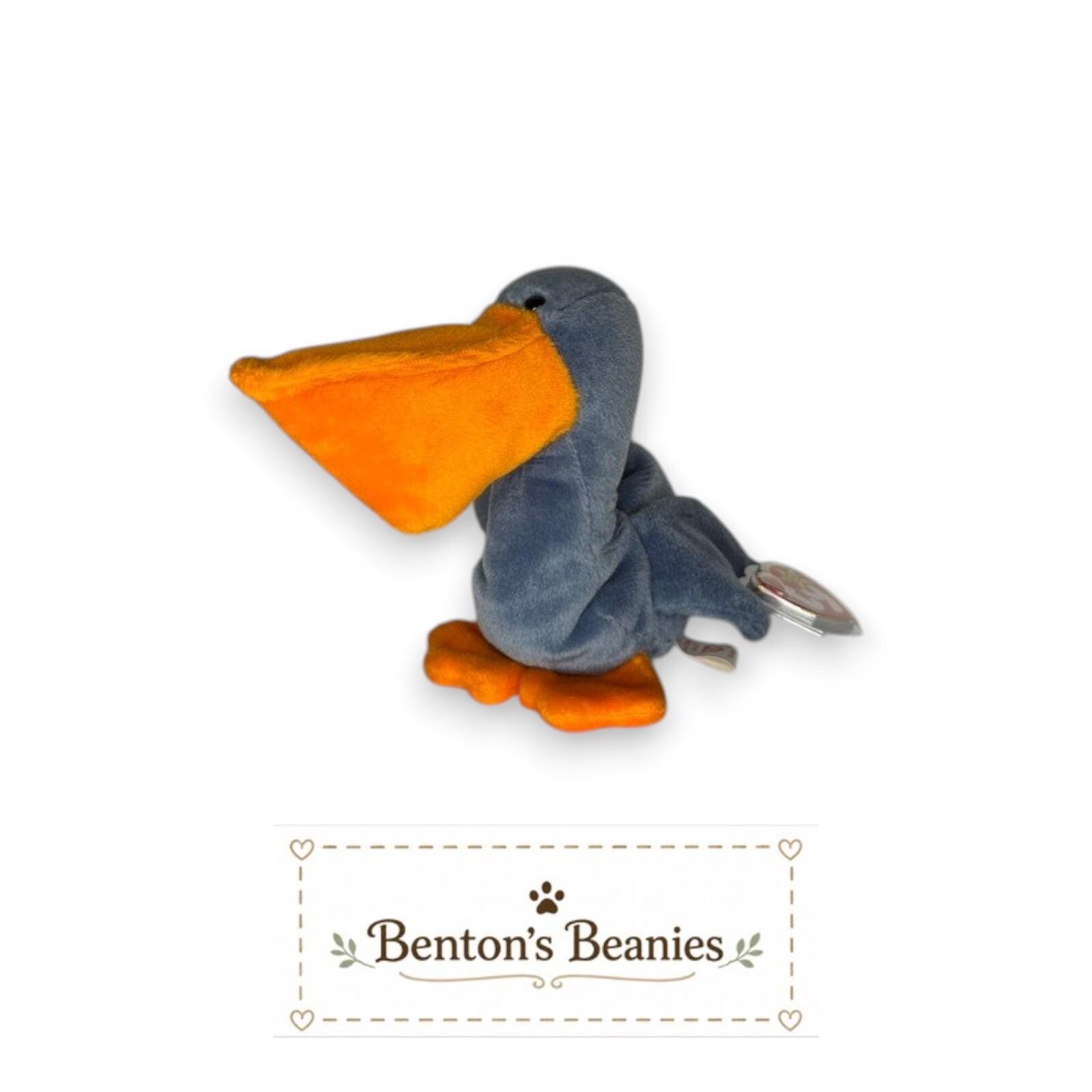 Scoop the Pelican TY Beanie Baby | Mint Heart & Tush Tag