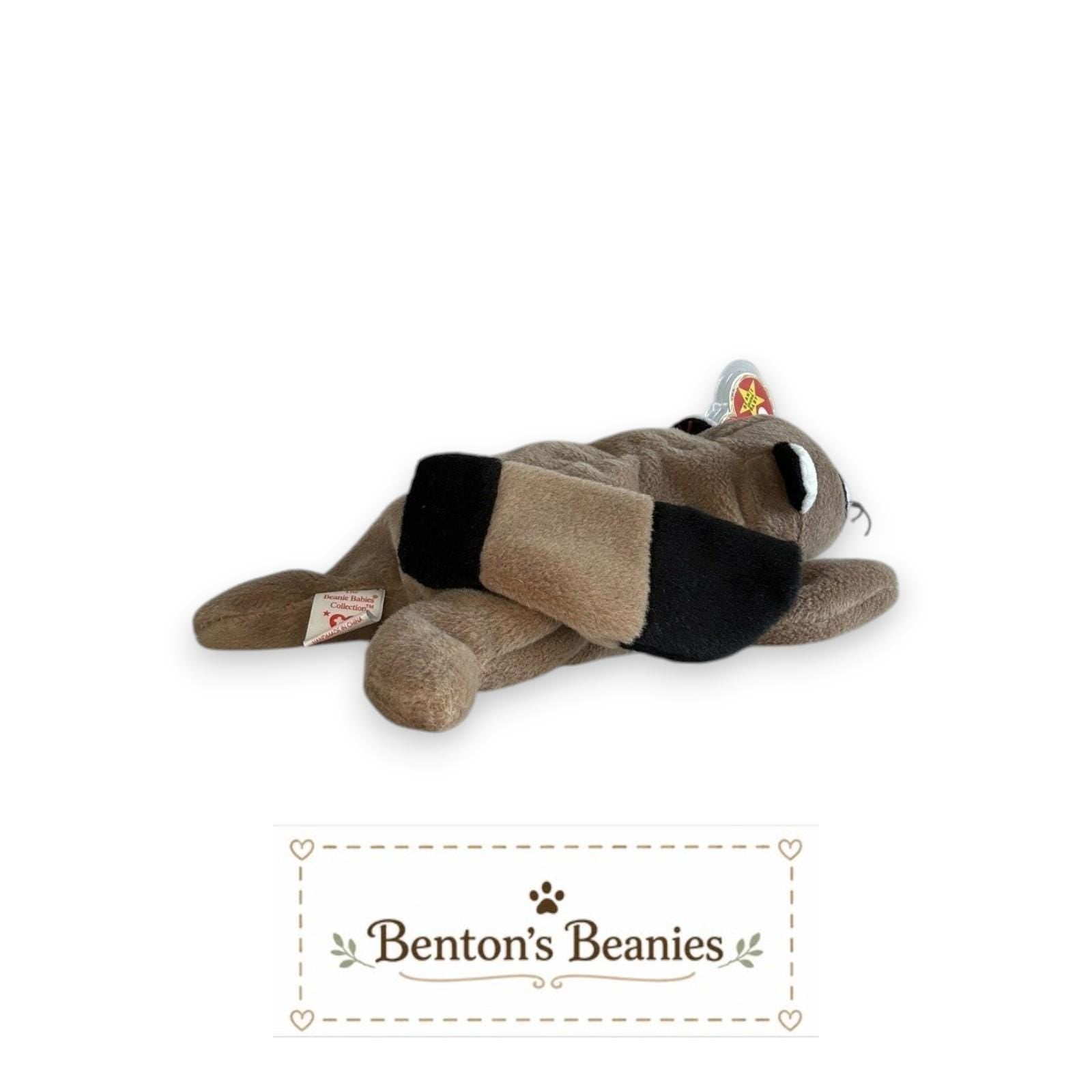 Ringo the Raccoon TY Beanie Baby | Mint Heart & Tush Tag