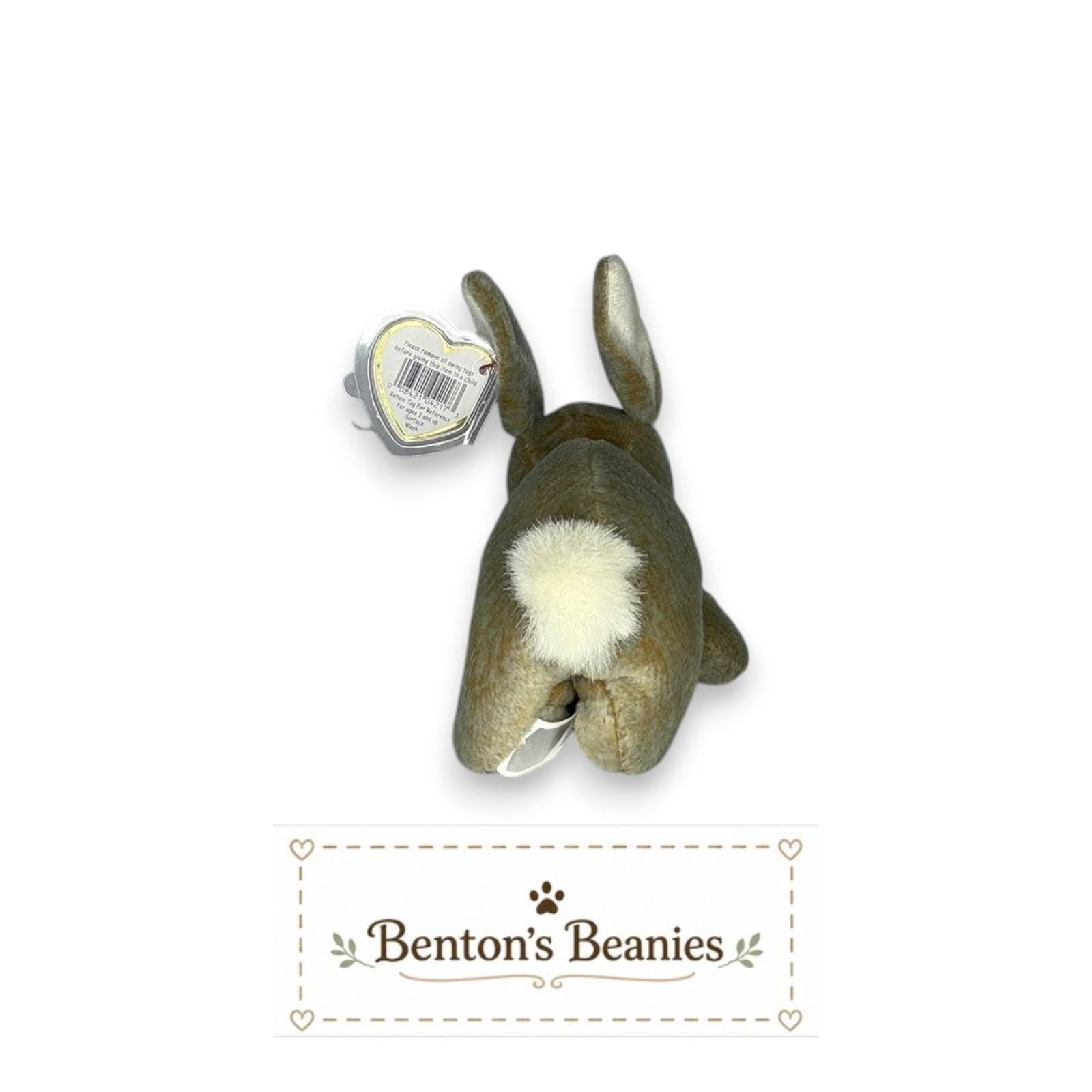 Nibbly the Rabbit TY Beanie Baby | Mint Heart & Tush Tag