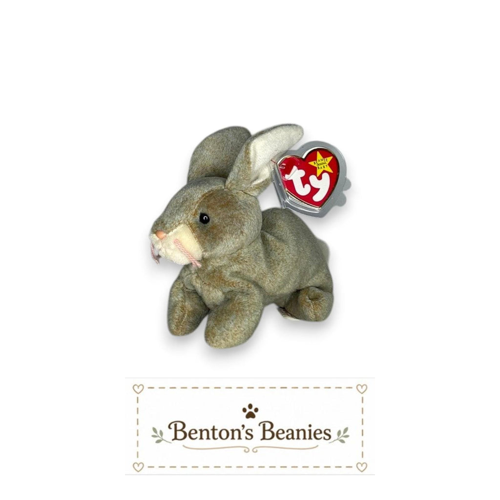 Nibbly the Rabbit TY Beanie Baby | Mint Heart & Tush Tag