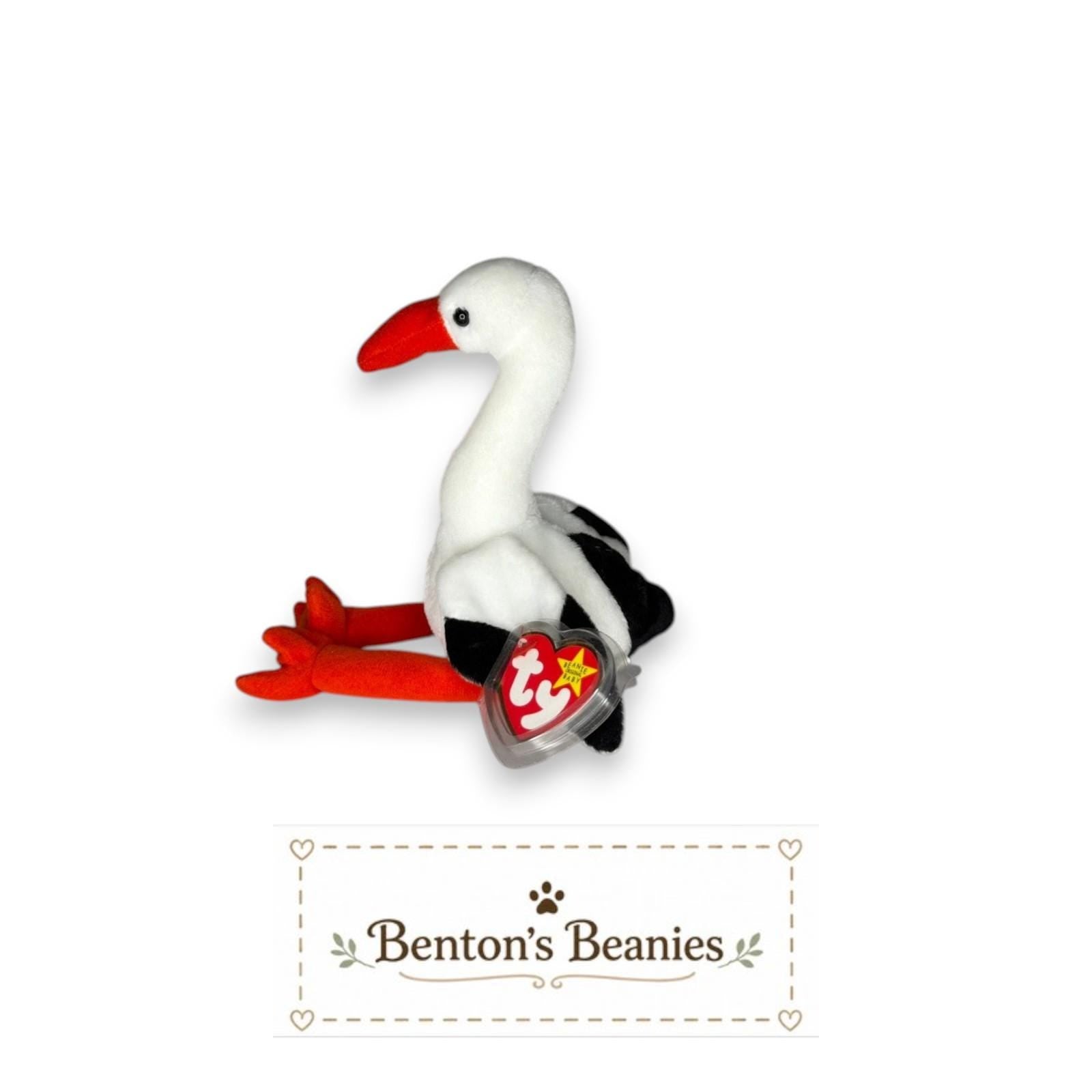 Stilts the Stork TY Beanie Baby | Mint Heart & Tush Tags