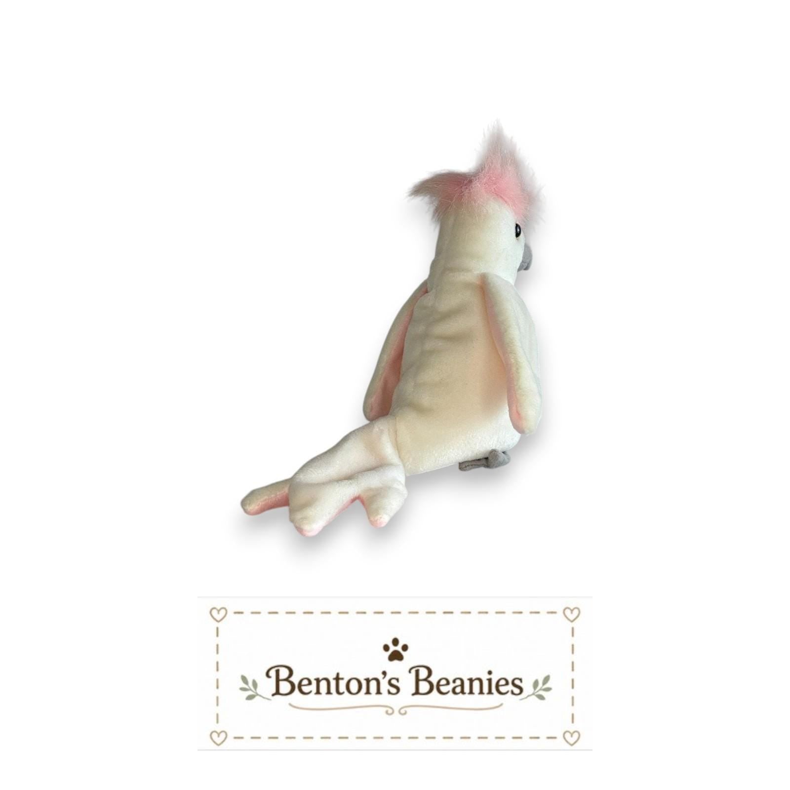 Kuku the Cockatoo TY Beanie Baby | Mint Heart & Tush Tag