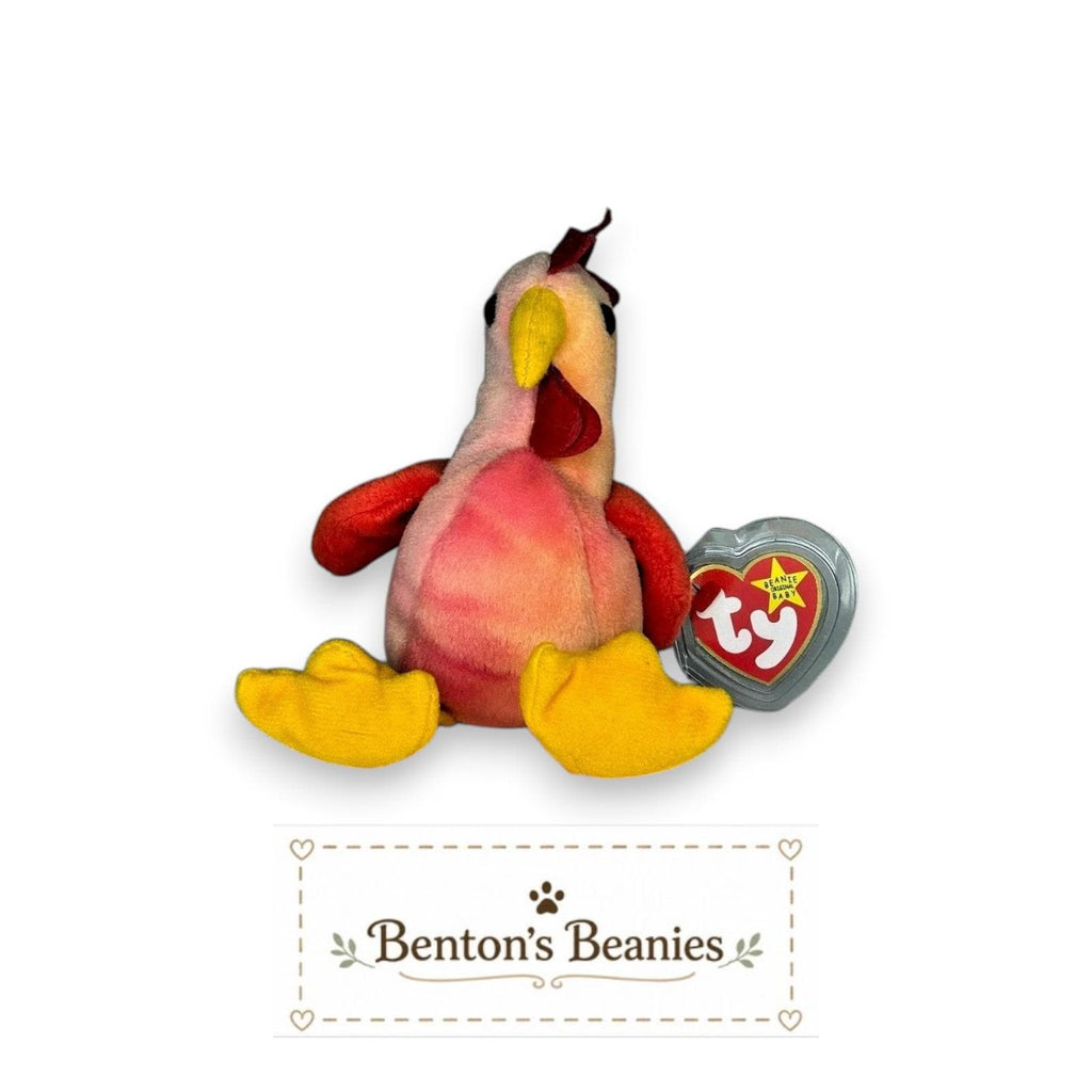 Strut the Rooster TY Beanie Baby | Mint Heart & Tush Tag