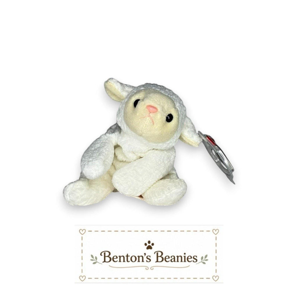 Fleece the Lamb Ty Beanie Baby | Gentle Meadow Friend | Mint Heart Tag