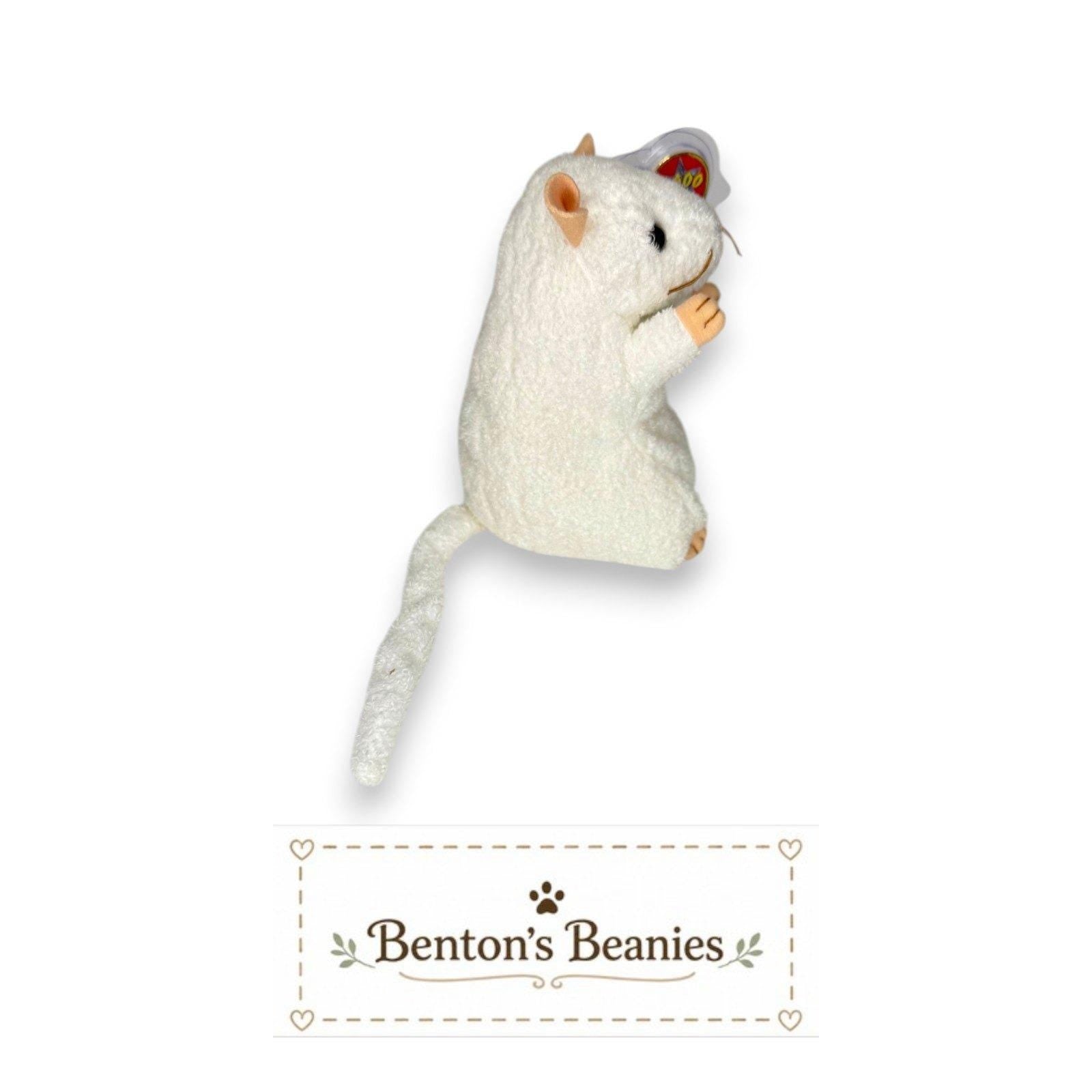 Cheezer the Mouse Ty Beanie Baby | Tiny Snack Seeker | Mint Heart Tag