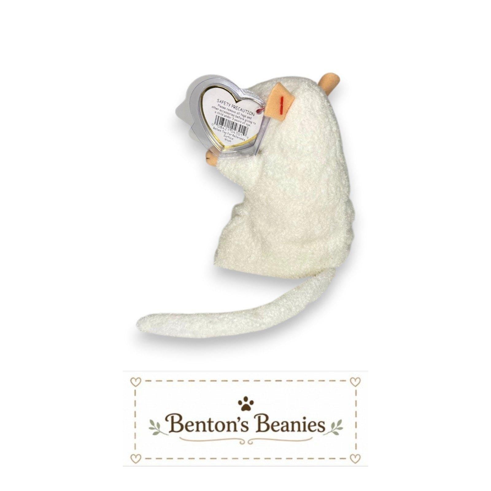 Cheezer the Mouse Ty Beanie Baby | Tiny Snack Seeker | Mint Heart Tag