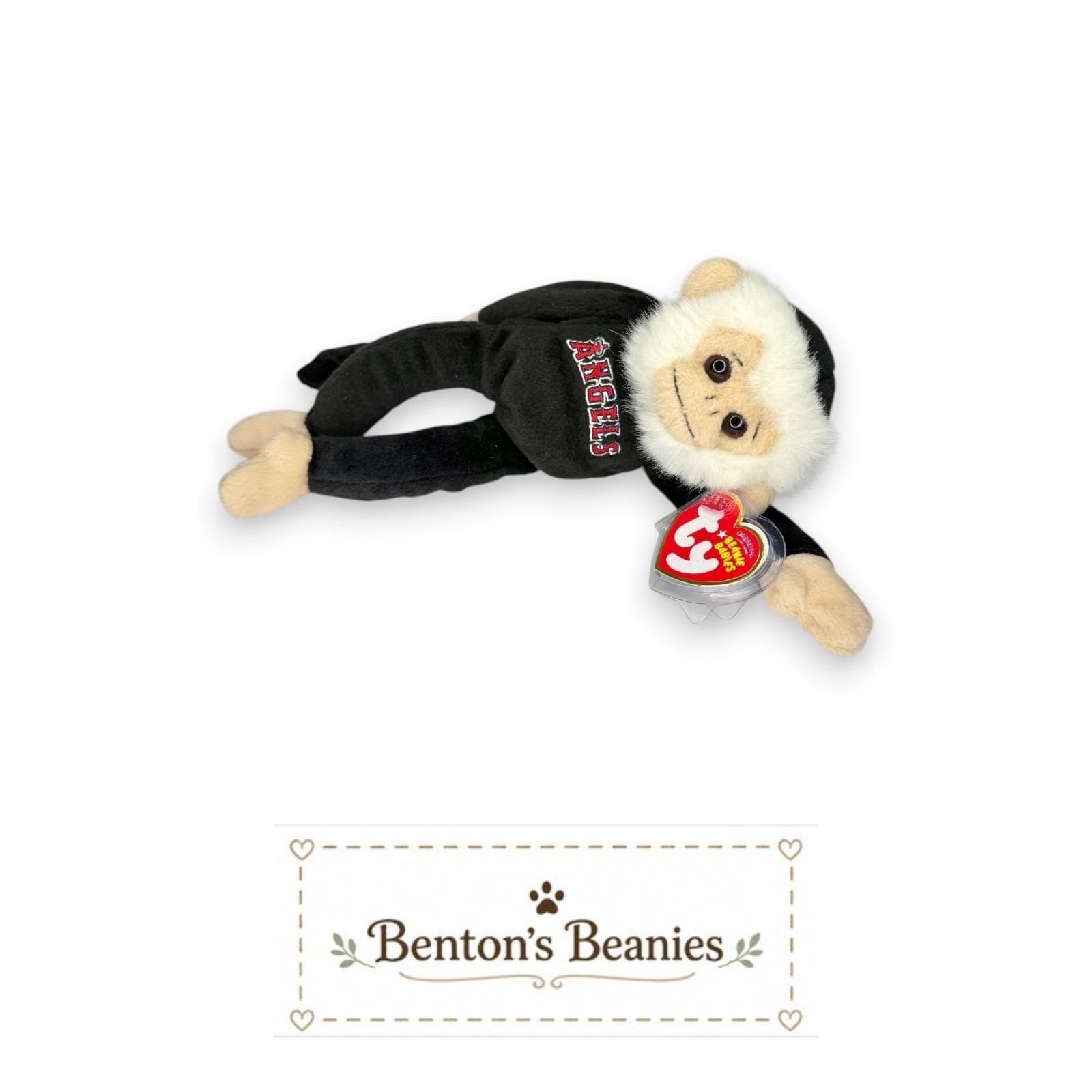 Rally Monkey Ty Beanie Baby | Angels Baseball Fan | Mint Heart Tag