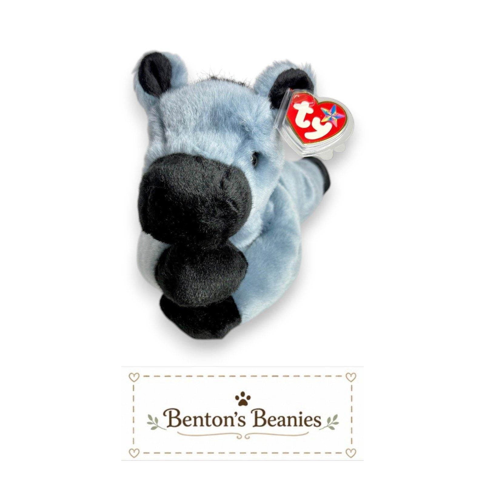 Lefty the Donkey TY Beanie Buddies | Mint Heart & Tush Tags