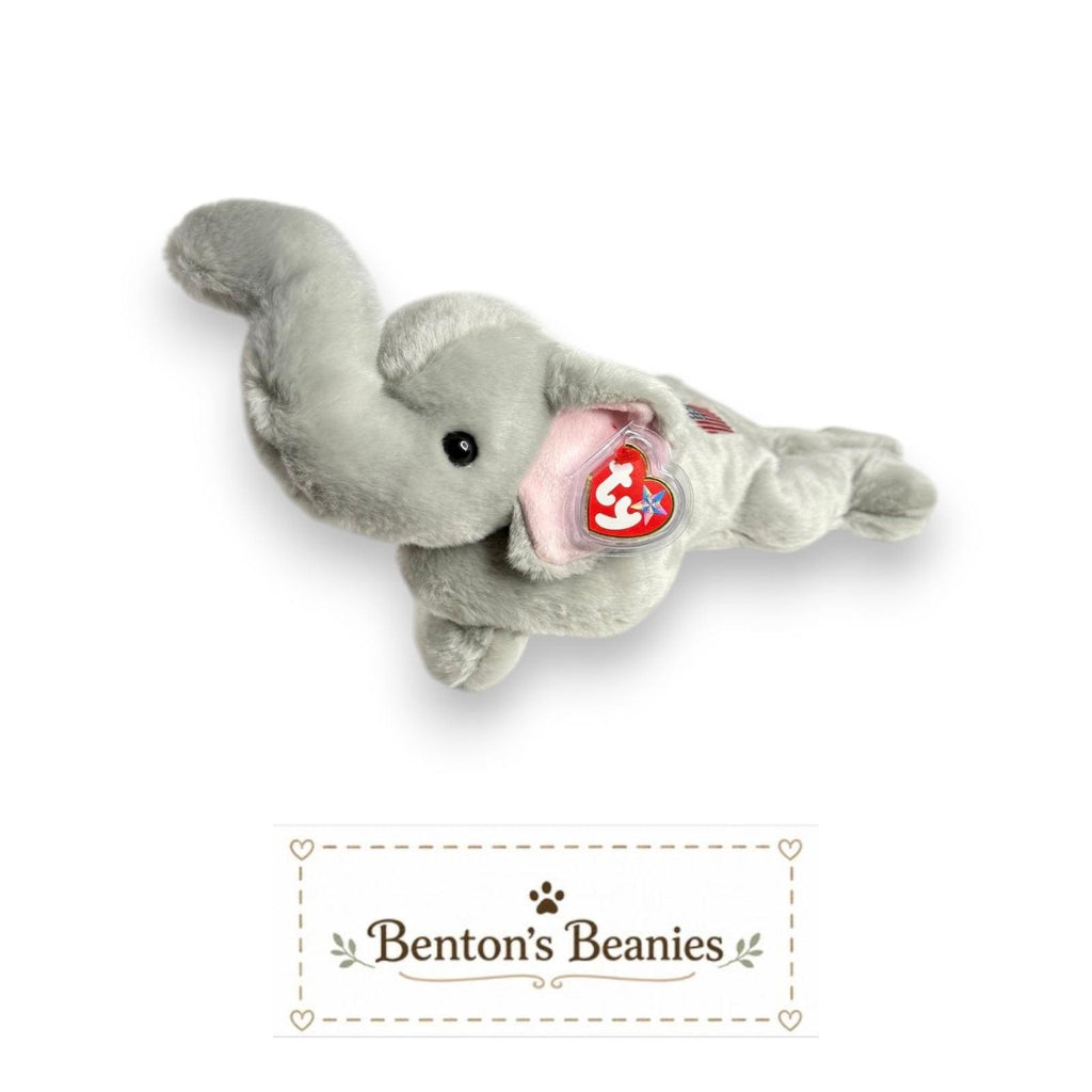 Righty the Elephant TY Beanie Buddies | Mint Heart & Tush Tags